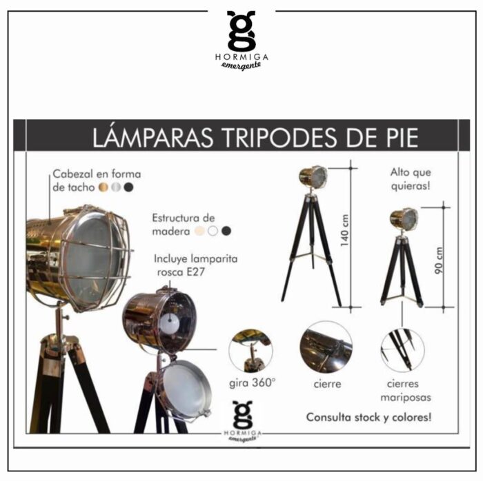 Lampara tripode Nautica - Image 2