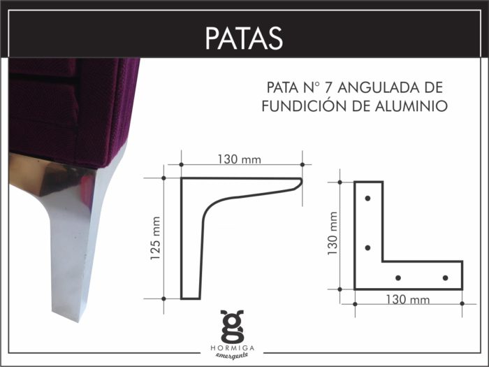 N 7 Patas Angulada/iris NEGRA - Image 2